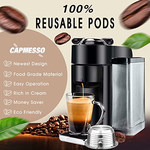 CAPMESSO Coffee Capsule, Reusable Vertuoline Pod Refillable Vertuo