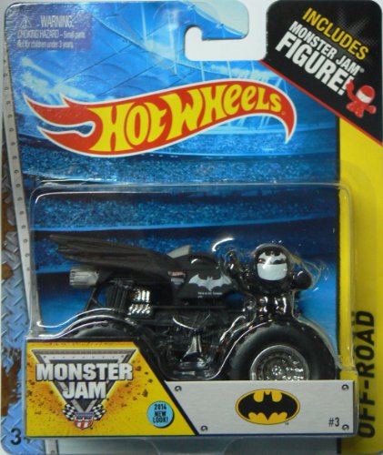 Hot Wheels Monster Jam 2015 Off-Road DC Batman 1:64 Scale, Black