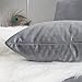 Home Brilliant Large Cushion Cover Soft Velvet Solid Throw Euro Pillow Sham for Floor, 26 x 26(66x66cm), Gun Metal Grey