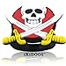 Armshield Pirate Rings for Kids 24pc Birthday Party Favors Skull Crossbone Toy Rings (24 Rings)