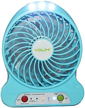 3 Speeds Portable Handheld Mini USB Desktop Fan wih LED Light for Home Travel
