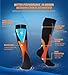 3 Pairs Compression Socks Men Women Athletic Socks for Run, Basketball, Soccer, Travel, Flight, Nursing, 20-30 mmHg
