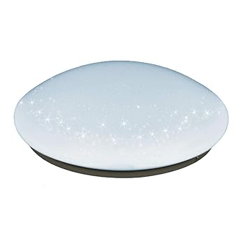 V-TAC 24W LED Deckenleuchte mit Glitzer- und Sterneneffekt Sensorkompatibel Weißes Finish IP20 3000 Kelvin Warmweiß | Ideal f