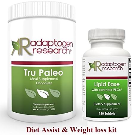Adaptogen Research Diet Assist Weight loss kit Meal Replacement with Fat Absorber 15 Serving Chocolate
