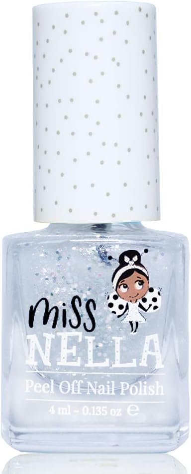 Miss Nella Party Collection CONFETTI CLOUDS- Special Glitter Clear Nail Polish for Kids with Peel-off, Water Based - Image 3