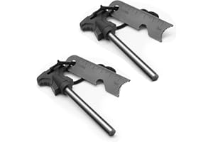 Tintoke 2 Pieces Flint Rods, Camping Outdoor Flint, Fire Starter, Magnesium Material, Easy-carry, Multi-functional, Emergency