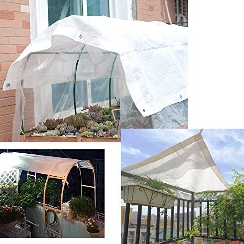 Sonnenblende Balkon Weiß 6 X 8 M, Wasserdurchlässig Sonnensegel Nach Maß, Robust Und Stabil Pergola Sonnenschutz… – Bild 8