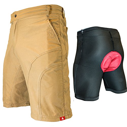 The Pub Crawler - Men's Loose-Fit Bike Shorts For Commuter Cycling or Mountain Biking, With Secure Pockets (X-Large 35-36