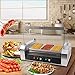 Safstar Commercial 18 Hot Dog 7 Non-Stick Roller Machine, Electric Hot Dog Sausage Grill Cooker Machine with Removable Stainless Steel Drip Tray & Glass Hood Cover, Countertop Hot Dog Roller Warmer