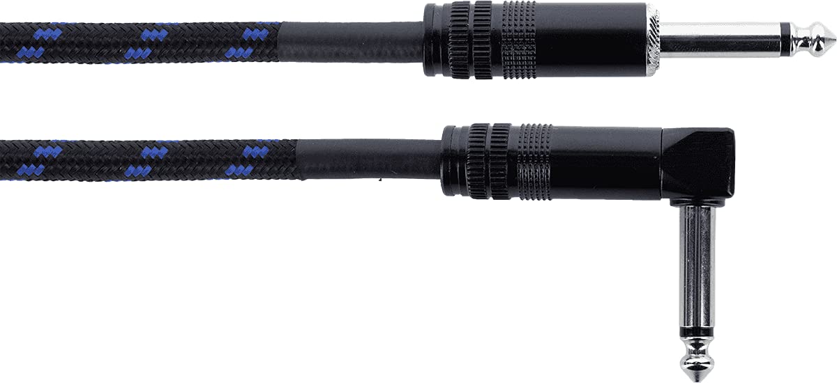 Cordial Guitar Cable Straight/Bent 5 m Tweed Blue