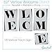 Extra Large 52 inch Welcome Stencil for Painting on Wood | Ideal for 5ft Vertical Porch Sign (Rustic Farmhouse Entrance Sign) French Country Style
