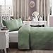 Brielle Home Stream Quilt and Sham Set, Twin, Sage