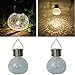 Sogrand Solar Glass Ball Decorations Lantern Jar Lights Table Lamp Quicksilver 4 Color 8 LED Copper Wire Mason Jars Outdoor Tabletop Light Hanging Decorative Lamps for Decor Garden Gift