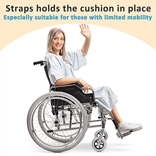 Dreamer Car Seat Cushions/Chair Cushions with Adjustable Strap Enjoy Uninterrupted Comfort - Slow Rebound Memory Foam Chair Pads Bring Extra Comfort for Long Time Sitting (Velvet Cover, Gray)