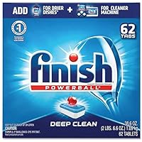 Finish All in 1, Dishwasher Detergent - Powerball - Dishwashing Tablets - Dish Tabs, Fresh Scent, 62 Count