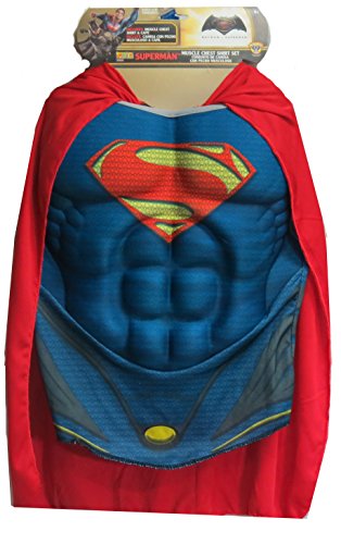 Superman Batman V Superman Muscle Chest Shirt & Cape Size S 4/6