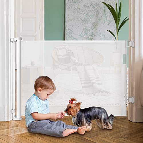 Retractable Baby Gate Space Saving and Extends to 58" Wide Movable
