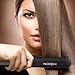 HISOON Professional Hair Straightener,Flat Iron for Hair 2 in 1 Tourmaline Ceramic Travel Straightener Dual Voltage with Adjustable Temperature 180℉ - 450℉ for All Hair Types,Instant Heat Hair Iron,Bl