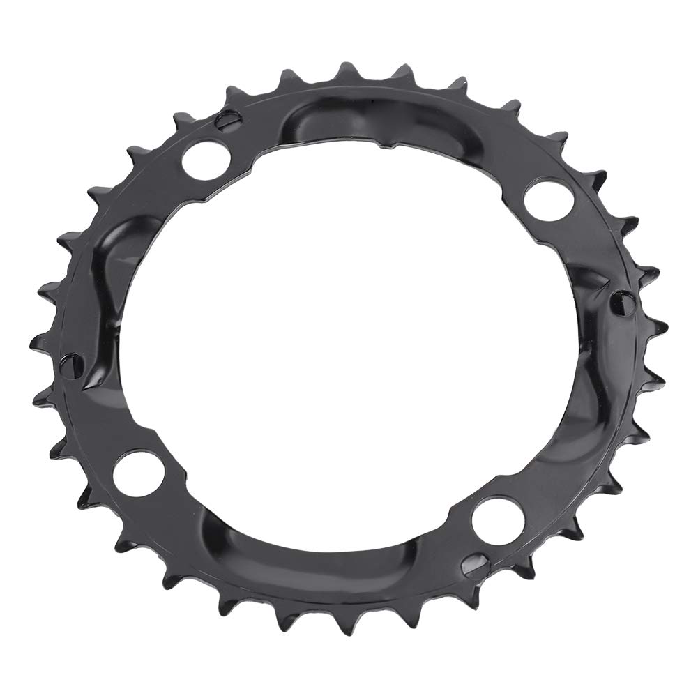 Dioche Bike Chainring, 32T 104mm BCD Steel Round Chainring Chain Ring for Mountain Bike Part Black