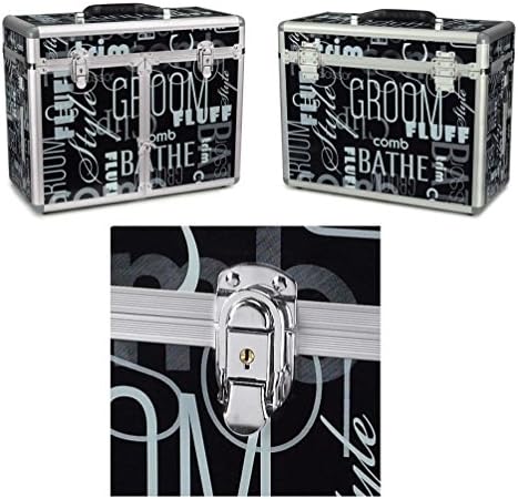 Moondon BLACK GRAFFITI GROOMING TOOL CASE - Clipper Shear Trimmer Storage for Groomers