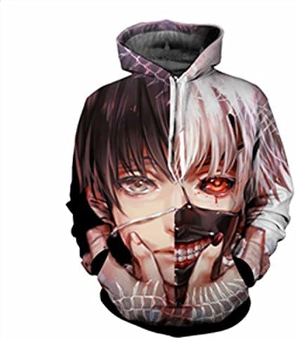 Classic Anime Tokyo Ghoul 3d Print Hoodies Sweatshirt Casual Pullover Drawstring