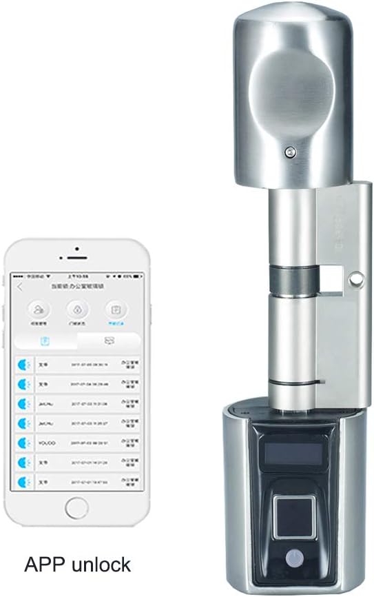 WE.LOCK Biometrischer Fingerabdruck und Bluetooth Smart Elektronisches Türschloss für Telefon Offen in Keyless
