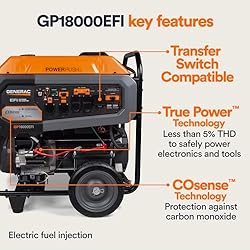 Generac 7706 GP18000EFI 18,000-Watt Gas-Powered