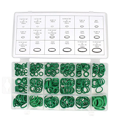 SODIAL 495PCS 36 Sizes O-ring Kit Black&Green Metric O ring Seals Rubber O ring Gaskets oil resistance 270pcs + 225pcs