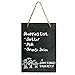 Sweese 3201 Slate Chalkboard Sign - Frameless with Vintage Rope, 12 x 8 Inches