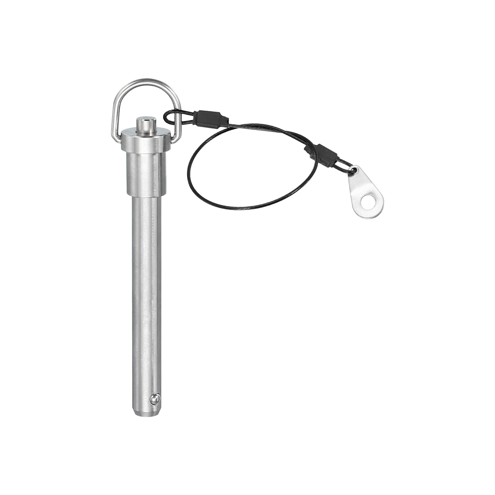 PATIKIL Quick Release Pin 12 x 80mm(1/2" x 3.15"), 304 Stainless Steel Ball Lock Safety Locating Pins with Button 25cm Prevents Loss Rope