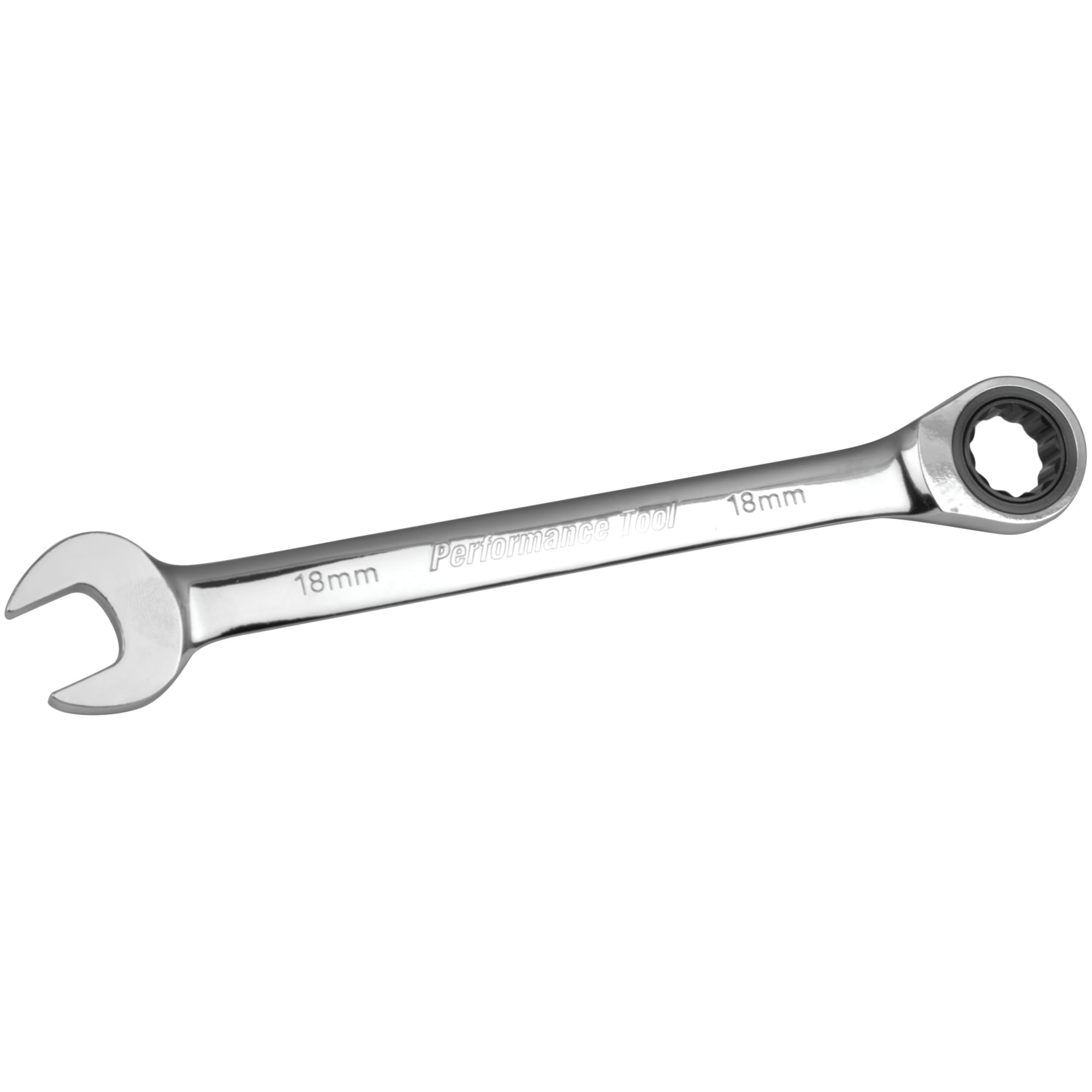 Performance Tool W30358 Professional Chrome Vanadium Metric 18mm Ratcheting Wrench