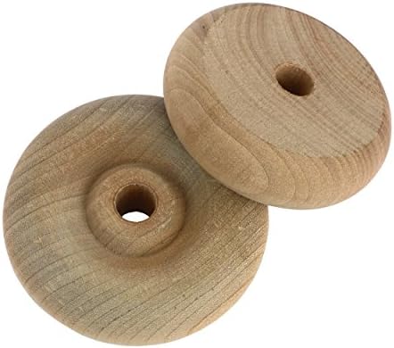 Wooden Toy Wheels, 2 1/4" Dia, 3/4"W, 3/8" Axle Hole 1 Pack
