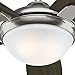 Hunter Fan 54' Contemporary Ceiling Fan with LED Light & Remote Control, Brushed Nickel Finish (Renewed)