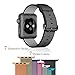 Apple Watch Woven Nylon Band, Biaoge Fine Woven Nylon Wrist Strap Replacement with Classic Buckle for iWatch Series 2 Series 1 (Black - 38mm)