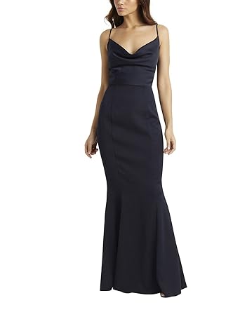 lipsy cowl neck maxi dress blue