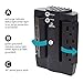 6-Outlet Swivel Surge Protector Wall Tap, Grounded Outlets, 2100 Joules, Black Finish,7792001