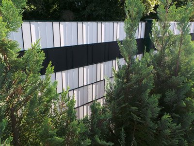 Plantiflex Sichtschutz Rolle 35m Blickdicht PVC Zaunfolie Windschutz für Doppelstabmatten Zaun (Anthrazit) – Bild 7