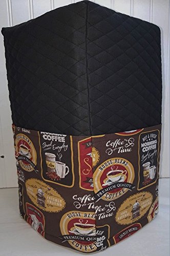 Morning Coffee Themed Coffee Maker Cover (Black)