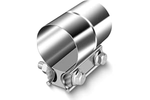 SAQXK 2 Inch Lap Joint Exhaust Clamp, Stainless Steel, Silver