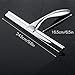 Baban Shower Squeegee with 2 Strong Adhesive Holder Hooks, Stainless Steel Glass Squeegee Window Squeegee - All-Purpose Squeegee for Bathroom/Kitchen/Car Glass/Mirror/Shower Door, 9.6 Inch, Chrome