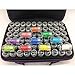 FUNDAFUL Diamond Painting Storage Containers, 60 Slots Diamond Art Accessories and Tools, Diamond Art Organizer with Diamond Painting Kits Shockproof Jars for Jewelry Beads (Pink)