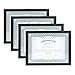 DesignOvation Gallery Wood Document Frame Set for Customizable Wall Display, 8.5x11, Black, Pack of 4