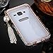 [1-Pack][2-IN-1]Samsung Galaxy J7 Case, AMASELL Luxury Bling 3D Sparkle Diamond Mirror+Aluminum Metal Frame With Pearl Tassels Hard PC Back Cover for SM-J700F /SM-J700P,2015 ( (Rose Gold with bling)