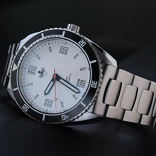 PHOIBOS Reef Master PY047 Men's Automatic Diving Watch 200M with Stainless Steel Bracelet