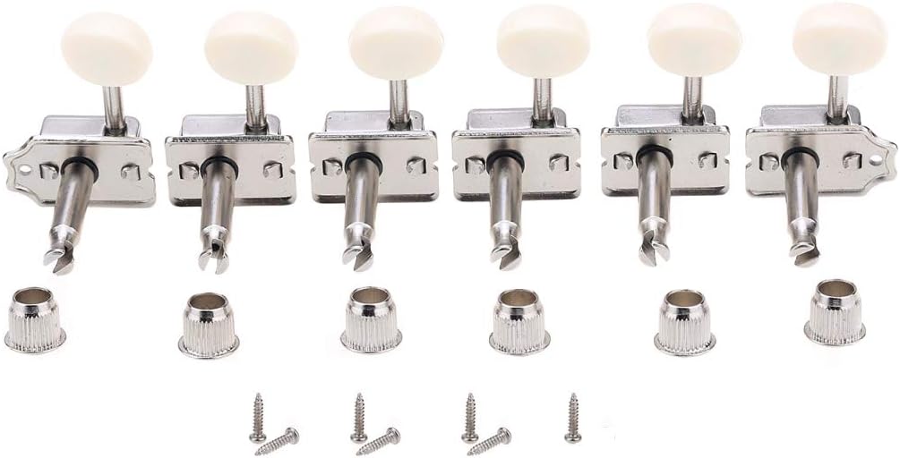 Musiclily Pro Vintage 6-in-Line Guitar Tuners Split Shaft Machine Heads Tuning Pegs Keys Set for Squier Classic Vibe Fender Strat/Tele Style - Image 4