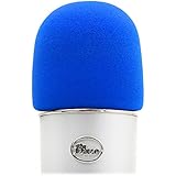 Foam Microphone Windscreen - YOUSHARES Mic Cover Pop Filter for Blue Yeti, Yeti Pro Condenser Microphones (Blue)