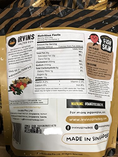 IRVINS Salted Egg Fish Skin Crisps 105g - Buy Online in