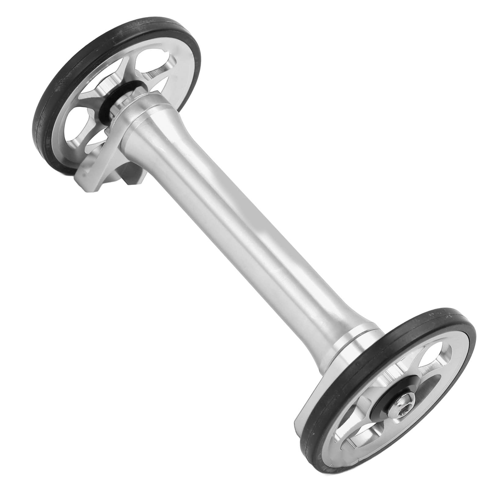 KIMISS Easy Wheel Extension, Strength Lightweight Telescopic Easy Wheel Bar High Extender Folding Bike Rod for 3sixtyBlack (Silver)