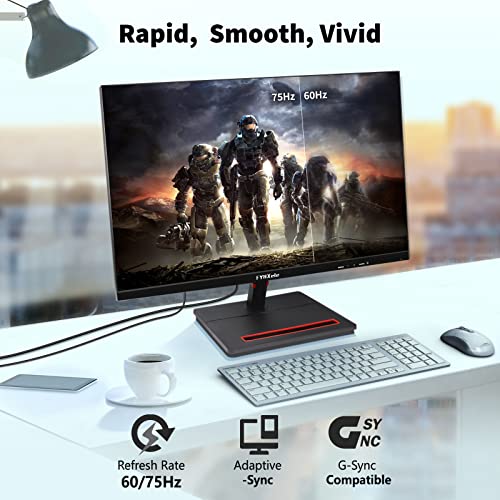 FYHXele FY24C Computer Monitor 24 Inch 75Hz USB TypeC, 1920x1080P Eye