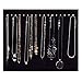 Sunnyglade 17 Hook Velvet Necklace Bracelet Display Stand/Necklace Jewelry Tray/Jewellery Holder Display Organizer (Black)